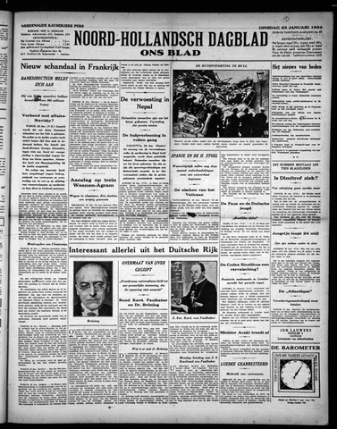 Noord-Hollandsch Dagblad : ons blad 1934-01-23