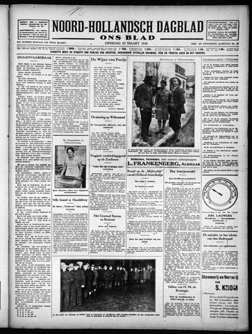 Noord-Hollandsch Dagblad : ons blad 1930-03-18