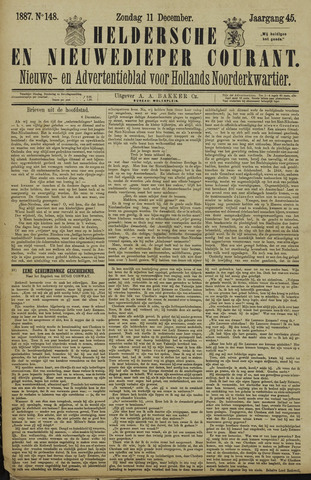 Heldersche en Nieuwedieper Courant 1887-12-11