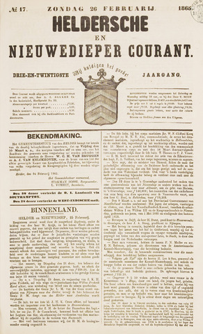 Heldersche en Nieuwedieper Courant 1865-02-26