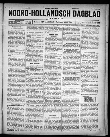 Noord-Hollandsch Dagblad : ons blad 1924-05-05