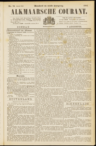 Alkmaarsche Courant 1904-08-07