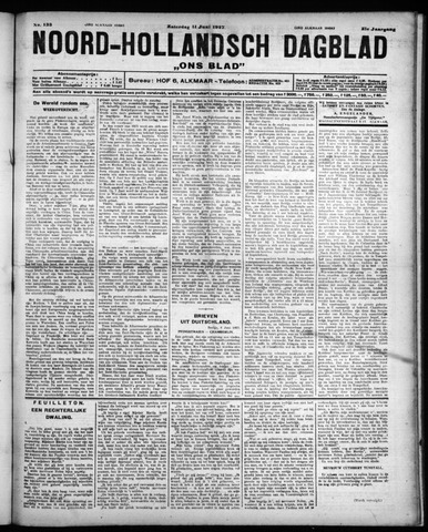 Noord-Hollandsch Dagblad : ons blad 1927-06-11