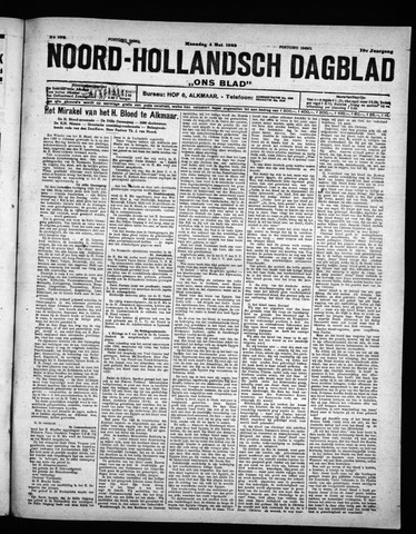 Noord-Hollandsch Dagblad : ons blad 1925-05-04