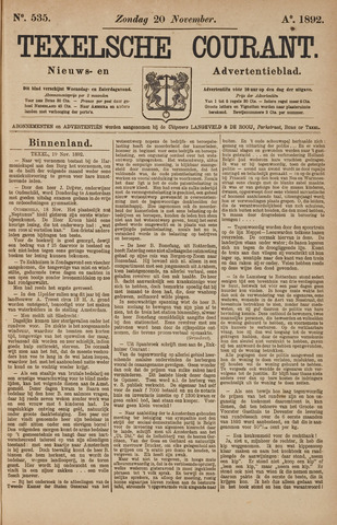 Texelsche Courant 1892-11-20