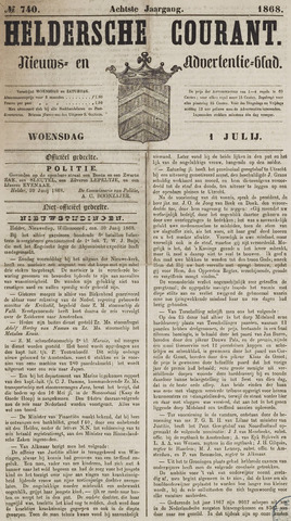 Heldersche Courant 1868-07-01