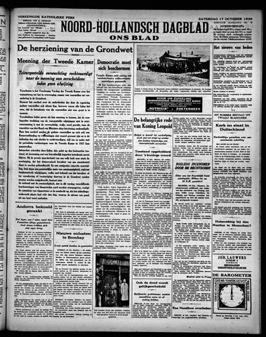 Noord-Hollandsch Dagblad : ons blad 1936-10-17