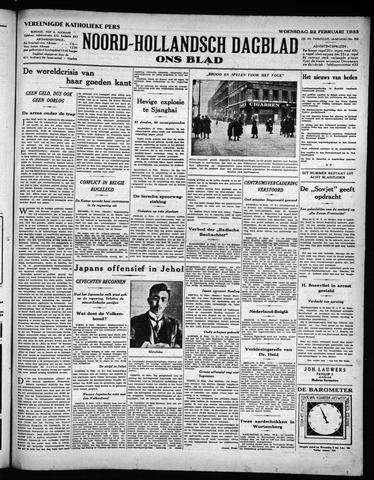 Noord-Hollandsch Dagblad : ons blad 1933-02-22