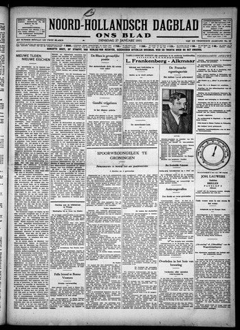 Noord-Hollandsch Dagblad : ons blad 1931-01-27