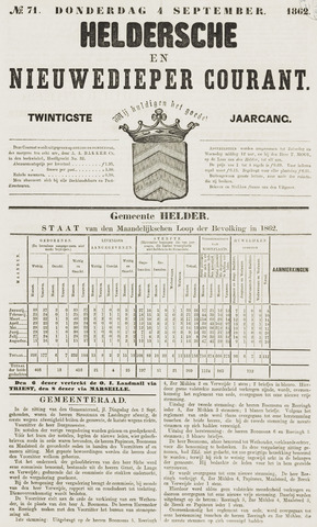 Heldersche en Nieuwedieper Courant 1862-09-04