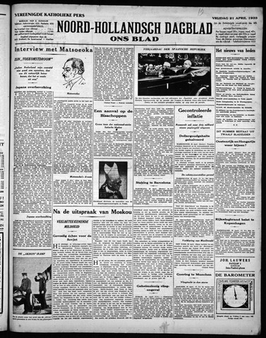 Noord-Hollandsch Dagblad : ons blad 1933-04-21