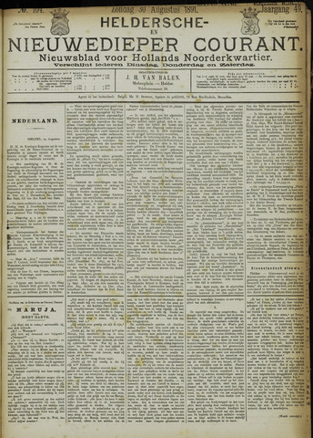 Heldersche en Nieuwedieper Courant 1891-08-30