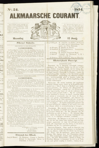 Alkmaarsche Courant 1854-06-12