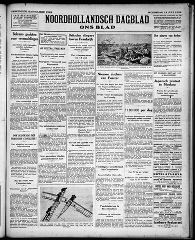 Noord-Hollandsch Dagblad : ons blad 1939-07-12