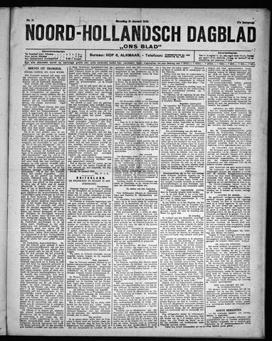 Noord-Hollandsch Dagblad : ons blad 1923-01-15
