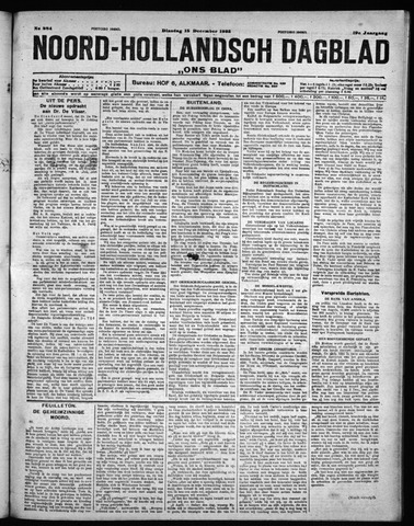 Noord-Hollandsch Dagblad : ons blad 1925-12-15