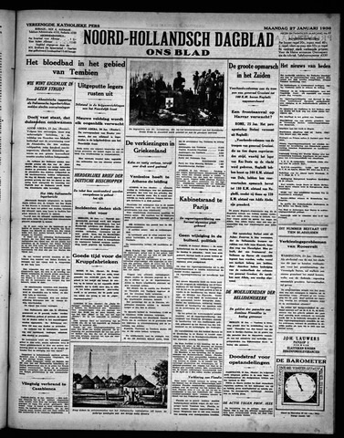 Noord-Hollandsch Dagblad : ons blad 1936-01-27