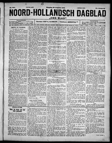 Noord-Hollandsch Dagblad : ons blad 1923-08-20