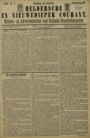 Heldersche en Nieuwedieper Courant 1888-01-15