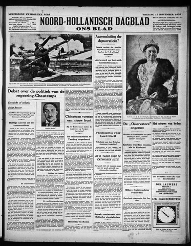 Noord-Hollandsch Dagblad : ons blad 1937-11-19