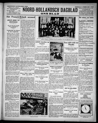 Noord-Hollandsch Dagblad : ons blad 1935-02-05