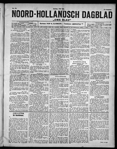 Noord-Hollandsch Dagblad : ons blad 1923-05-01
