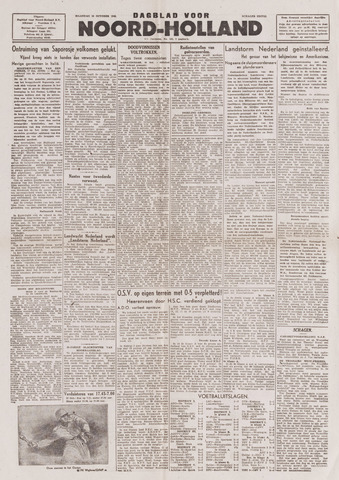 Dagblad Noord-Holland, Schager editie 1943-10-18