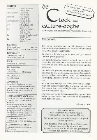 De Clock van Callens-Ooghe 1995