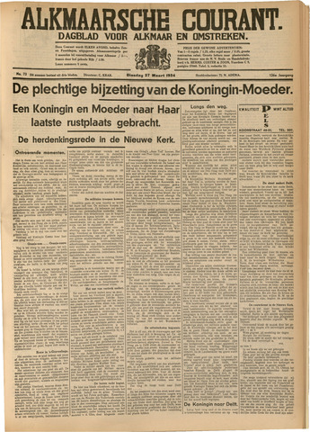 Alkmaarsche Courant 1934-03-27