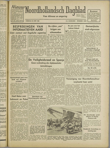 Nieuw Noordhollandsch Dagblad, editie Schagen 1946-06-25
