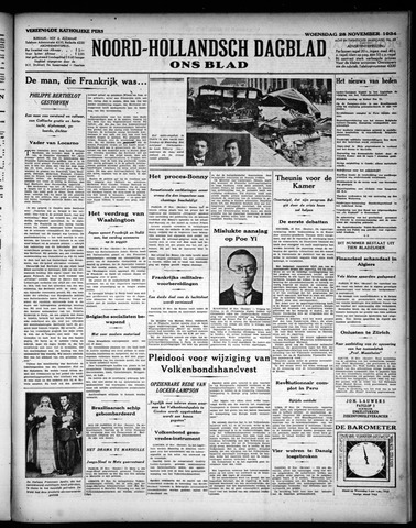 Noord-Hollandsch Dagblad : ons blad 1934-11-28