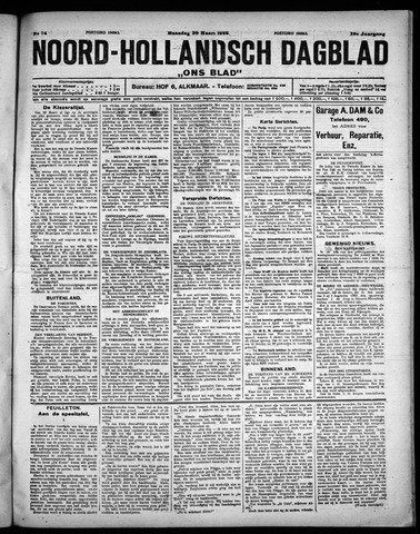 Noord-Hollandsch Dagblad : ons blad 1925-03-30