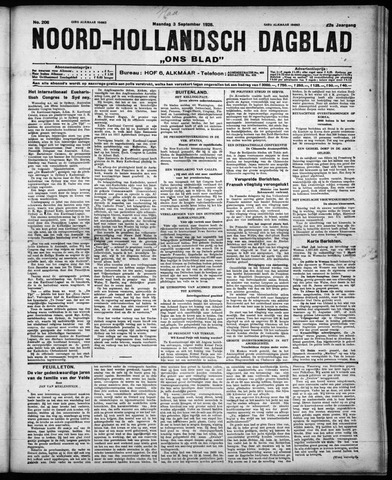 Noord-Hollandsch Dagblad : ons blad 1928-09-03