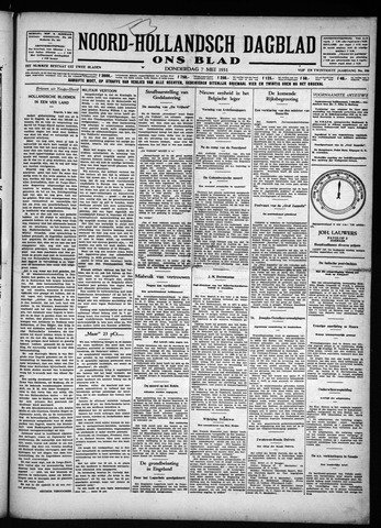 Noord-Hollandsch Dagblad : ons blad 1931-05-07