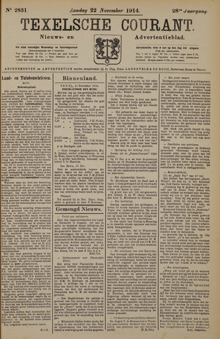 Texelsche Courant 1914-11-22