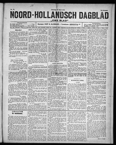 Noord-Hollandsch Dagblad : ons blad 1923-03-24