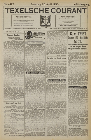 Texelsche Courant 1930-04-26