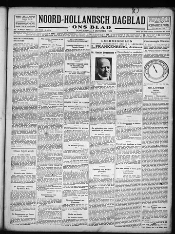 Noord-Hollandsch Dagblad : ons blad 1929-10-03