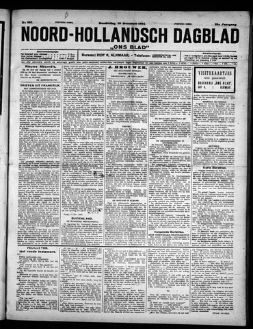 Noord-Hollandsch Dagblad : ons blad 1924-12-18