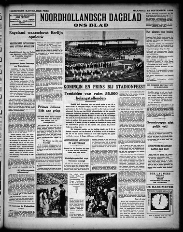 Noord-Hollandsch Dagblad : ons blad 1938-09-12