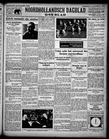 Noord-Hollandsch Dagblad : ons blad 1938-08-06