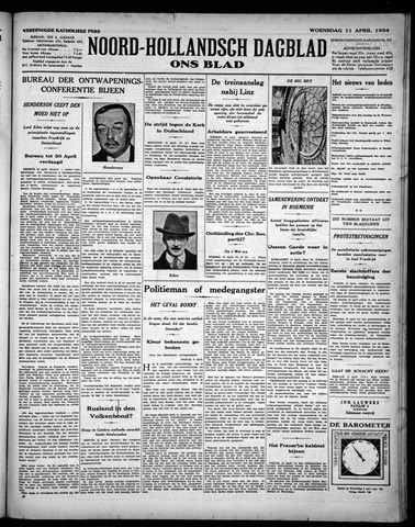 Noord-Hollandsch Dagblad : ons blad 1934-04-11