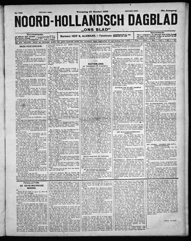 Noord-Hollandsch Dagblad : ons blad 1925-10-28