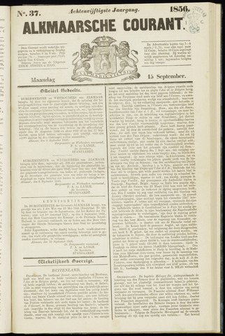 Alkmaarsche Courant 1856-09-15