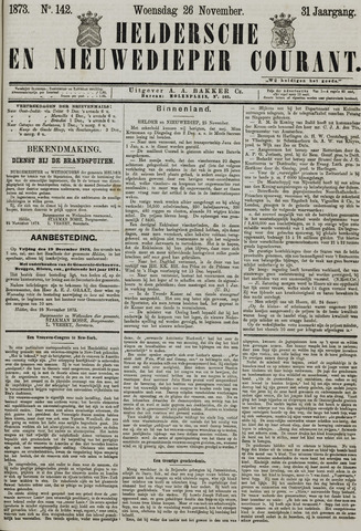 Heldersche en Nieuwedieper Courant 1873-11-26