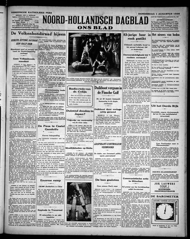 Noord-Hollandsch Dagblad : ons blad 1935-08-01