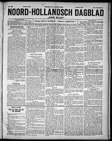 Noord-Hollandsch Dagblad : ons blad 1923-08-28