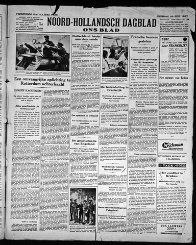 Noord-Hollandsch Dagblad : ons blad 1937-06-29
