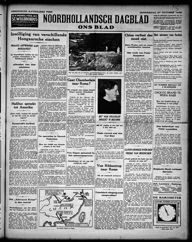 Noord-Hollandsch Dagblad : ons blad 1938-10-27