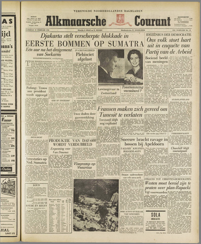 Alkmaarsche Courant 1958-02-22